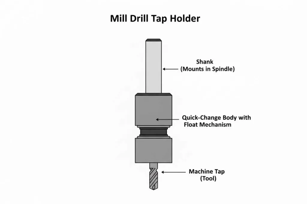 This is an image of a mill drill tap holder