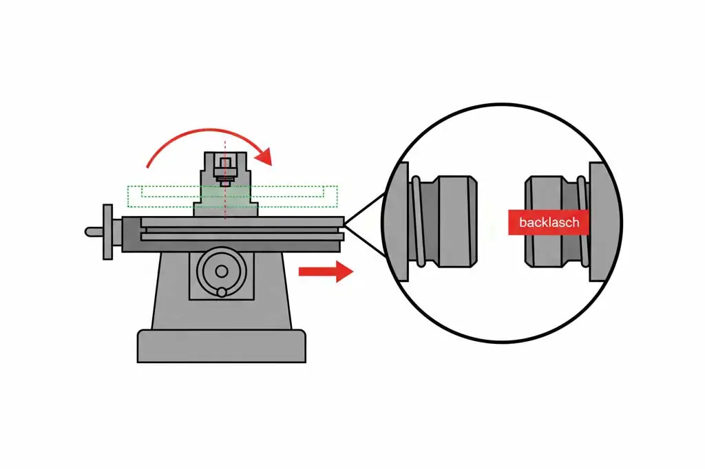 This is a digram which shows mill drill backlash compensation